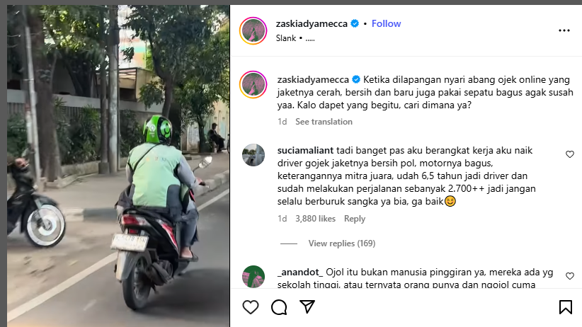 postingan zaskia